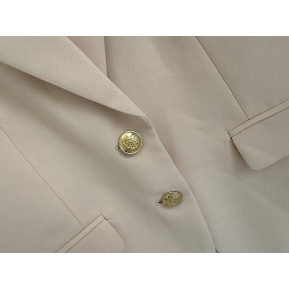 J.Crew Willa Blazer 10T Light Pink Classic Fit Gold Buttons Womens Polyester - Picture 7 of 9